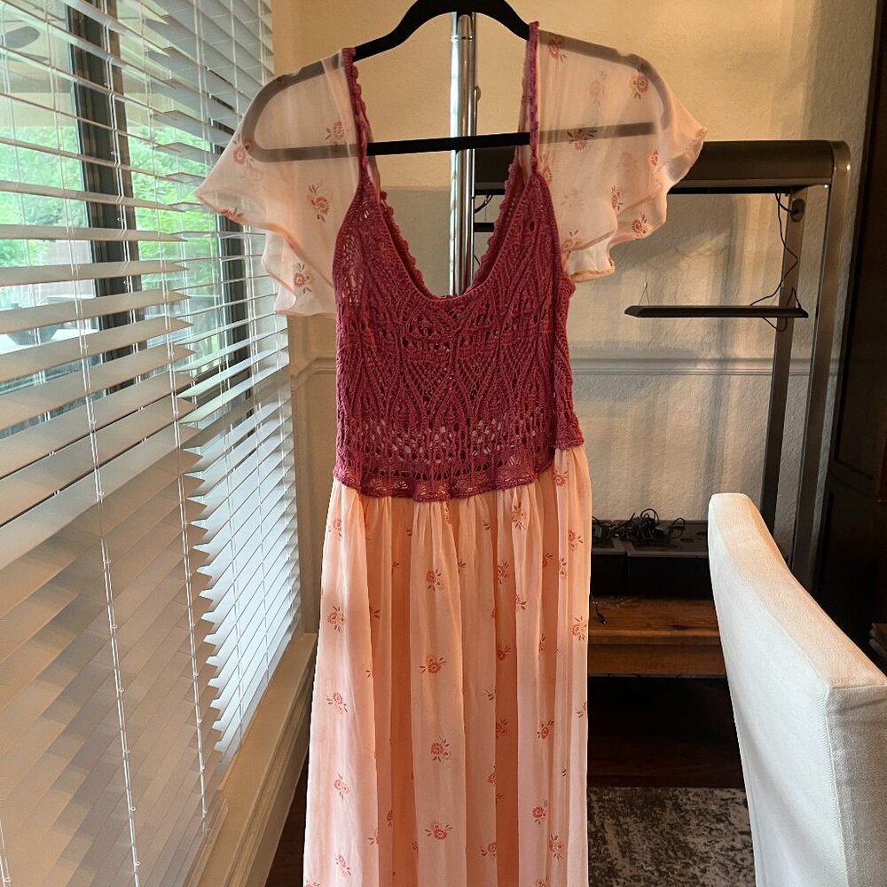 Free People Floral Chiffon Dress
